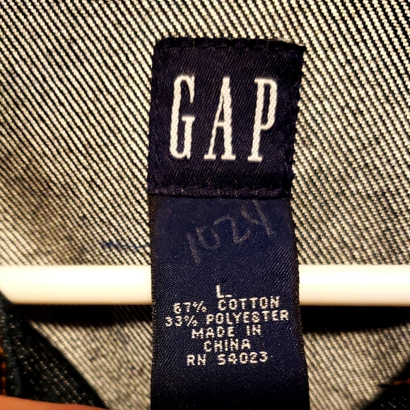 GONE Gap Womans Jean Jacket - Sz L - Picture 3 of 4